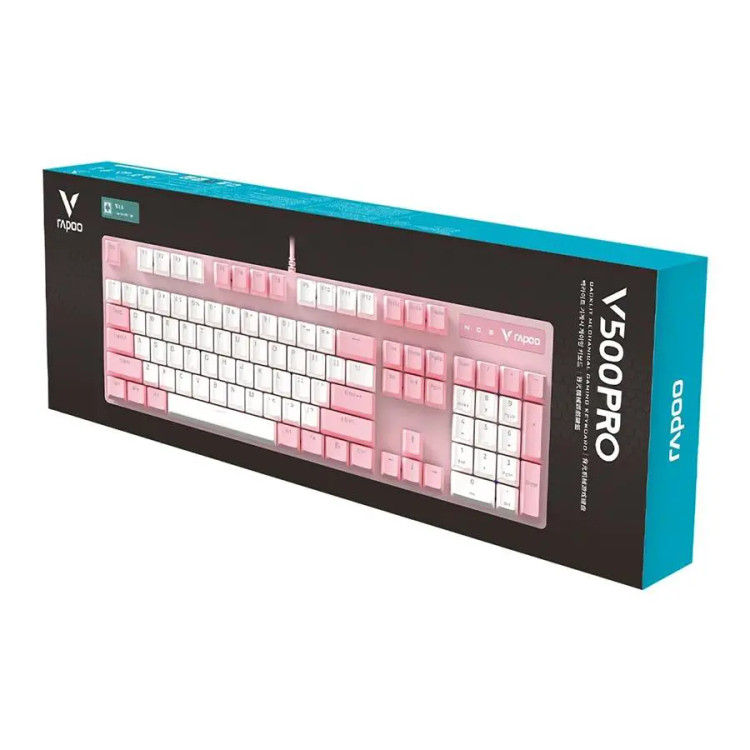 کیبورد گیمینگ رپو مدل V500PRO Pink White