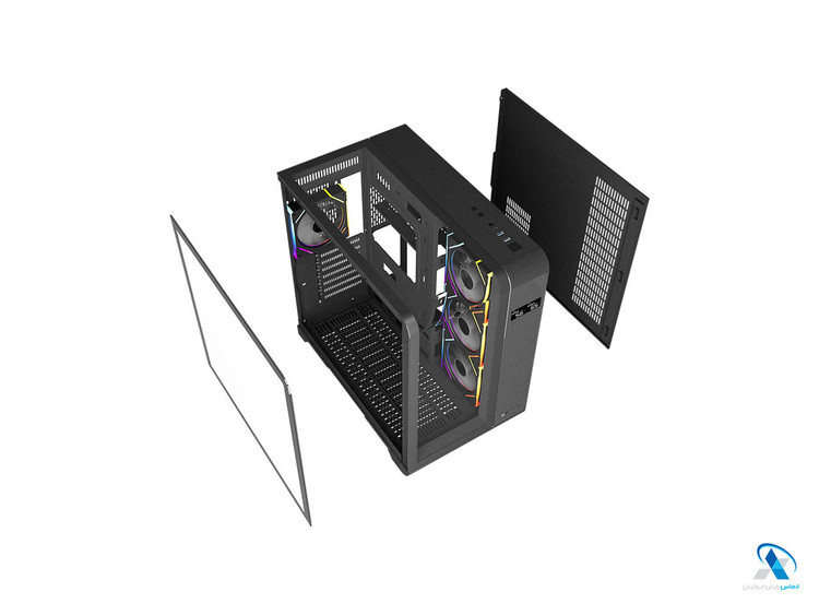 کیس کامپیوتر لاجی کی C654B ARGB Mid Tower مشکی