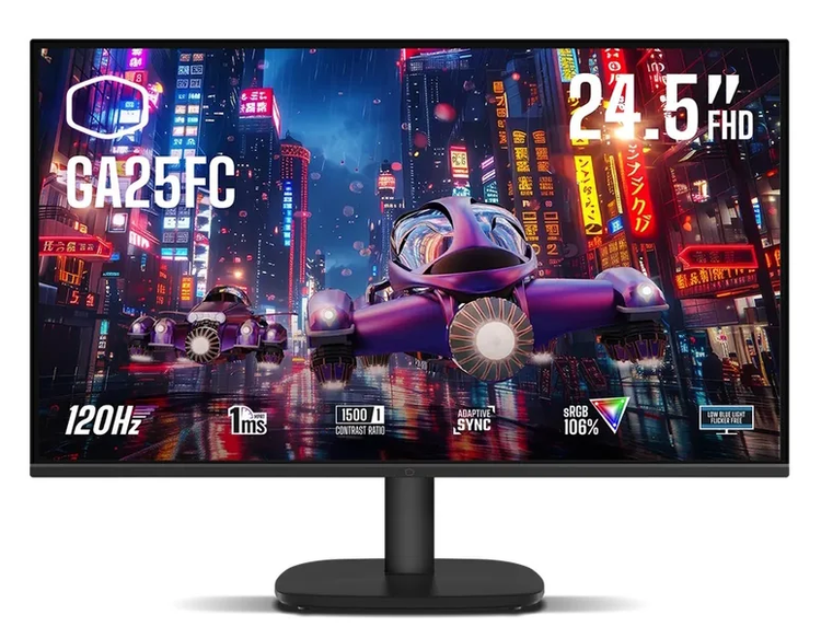 مانیتور کولر مستر GA25FC 24,5” FHD 120Hz 1ms IPS Gaming Monitor