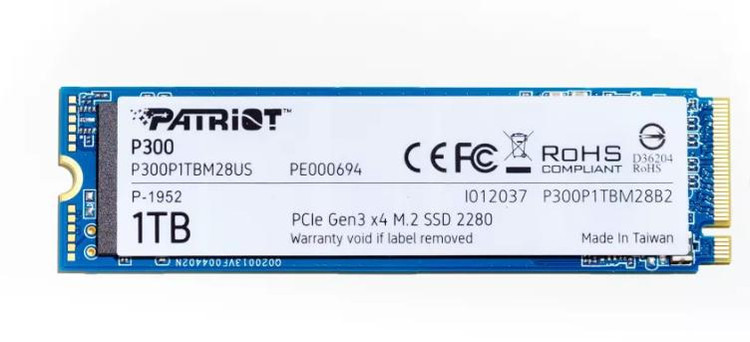 حافظه اس اس دی اینترنال پاتریوت مدل P300 M.2 2280 NVMe ظرفیت 1 ترابایت