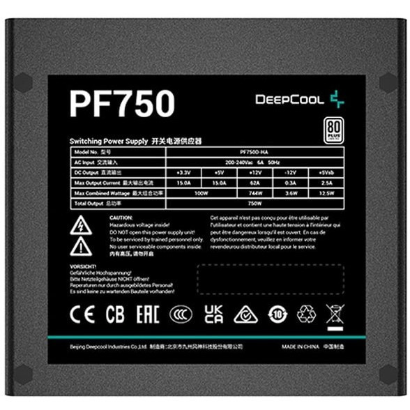 Deepcool PF750 80 Plus White 750W Power Supply