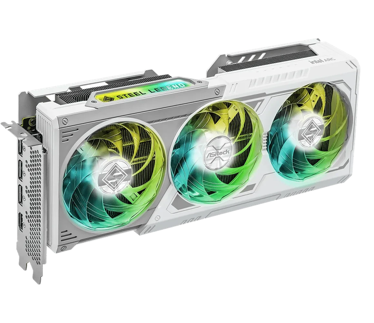 کارت گرافیک ازراک مدل Intel Arc B580 Steel Legend OC حافظه 12 گیگابایت