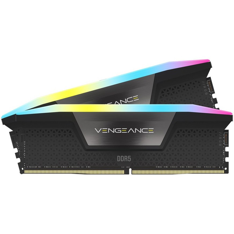 رم کامپیوتر کورسیر دو کاناله مدل VENGEANCE RGB فرکانس 5200 مگاهرتز DDR5 تایمینگ CL40 حافظه 32 گیگابایت