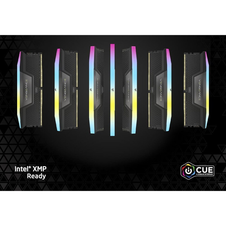 رم کامپیوتر کورسیر دو کاناله مدل VENGEANCE RGB فرکانس 5200 مگاهرتز DDR5 تایمینگ CL40 حافظه 32 گیگابایت