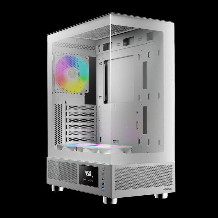 Gamdias Atlas E1 WH ARGB Mid Tower Black Computer Case