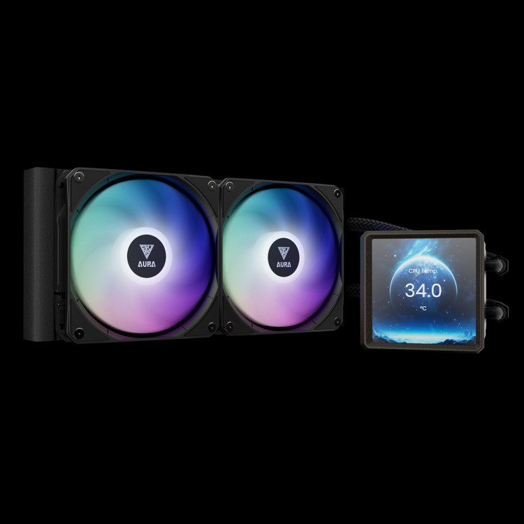 خنک کننده مایع گیم دیاس مدل AURA GL240 LCD