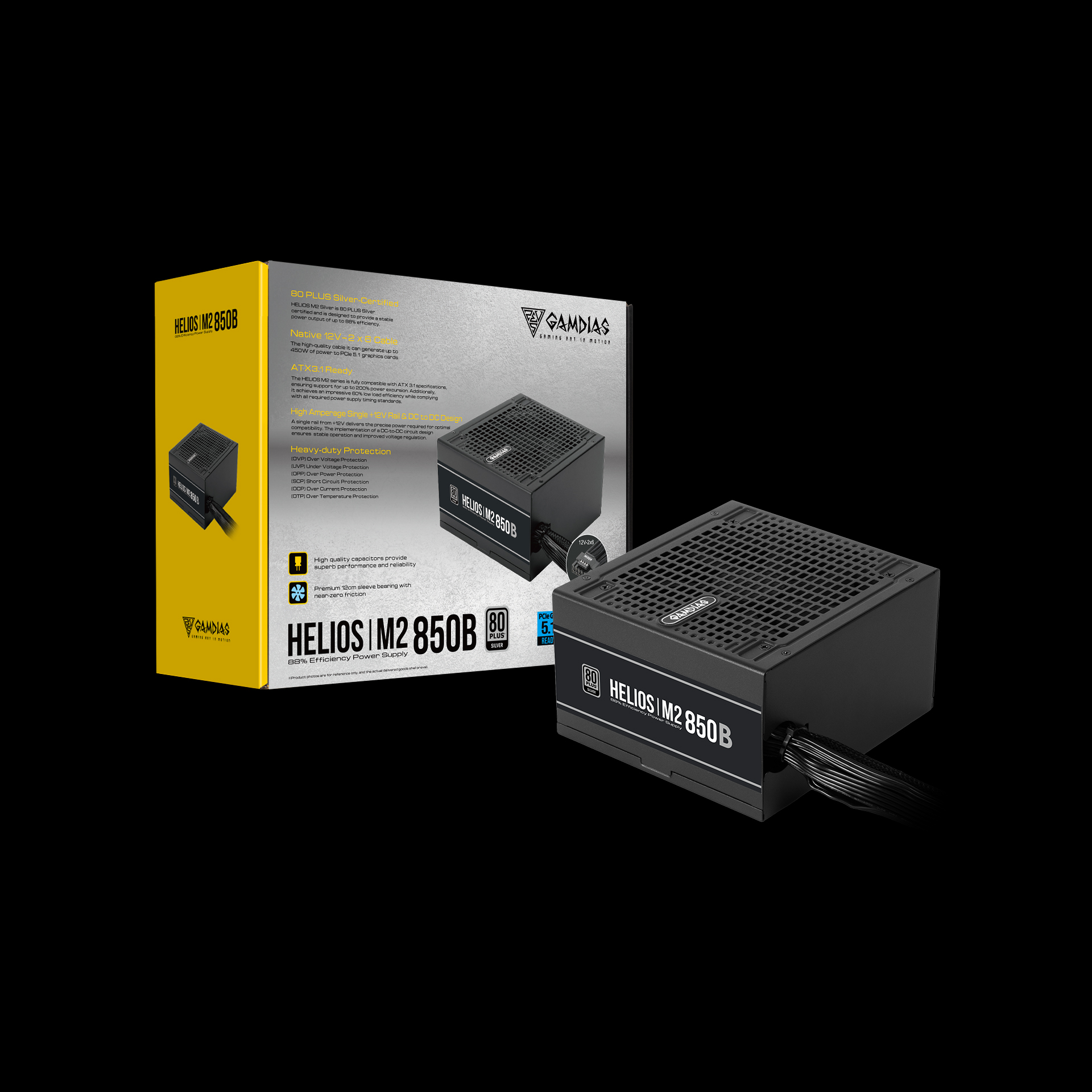 منبع تغذیه گیم دیاس مدل HELIOS M2-850B