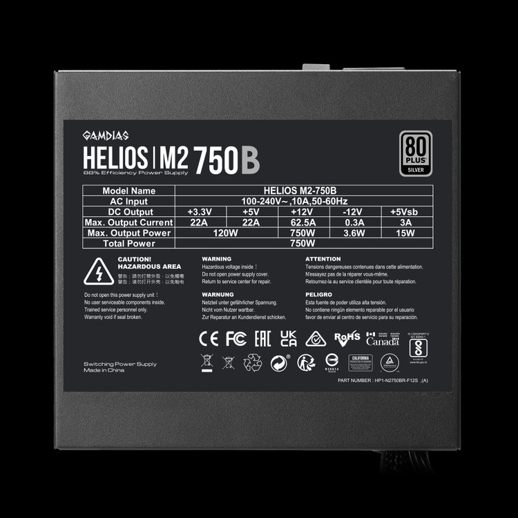 پاور کامپیوتر 750 وات گیم دیاس مدل HELIOS M2-750B