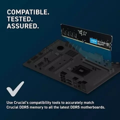 Crucial CT8 Single Channel CL40 4800MHz DDR5 8GB Computer RAM