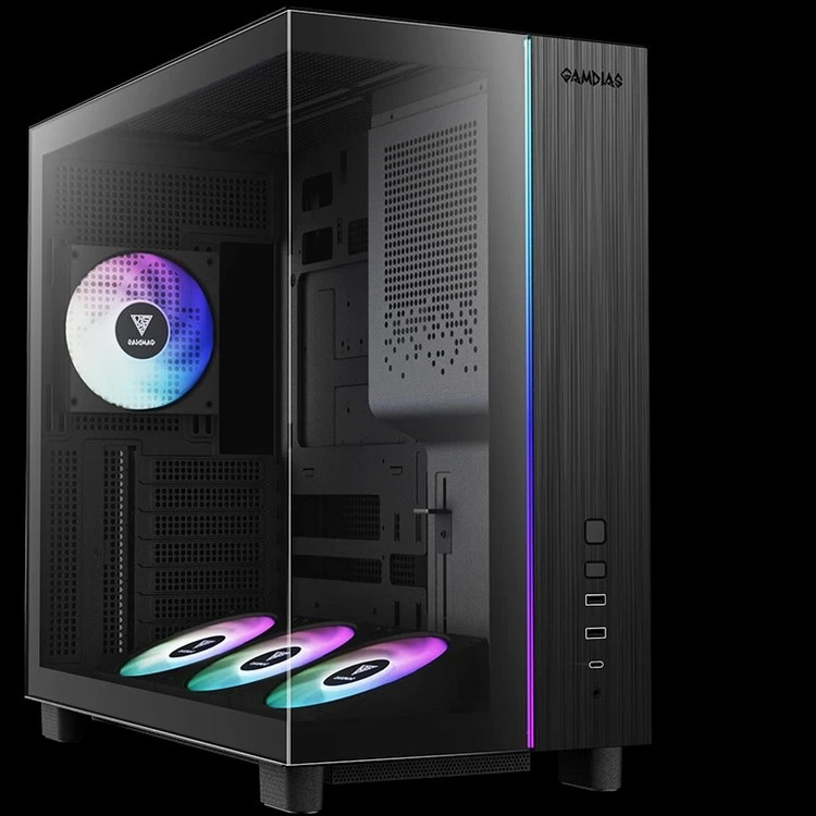 Gamdias Atlas M4 ARGB Mid Tower Black Computer Case