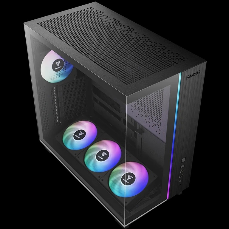 Gamdias Atlas M4 ARGB Mid Tower Black Computer Case