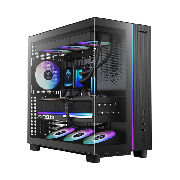 Gamdias Atlas M4 ARGB Mid Tower Black Computer Case
