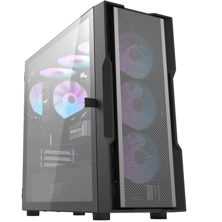 کیس کامپیوتر دارک فلش DK431 Mesh ARGB Mid Tower مشکی