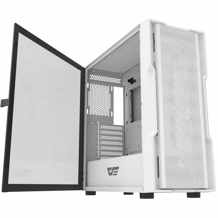 کیس کامپیوتر دارک فلش DK431 Mesh ARGB Mid Tower سفید