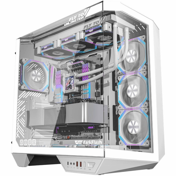 کیس کامپیوتر دارک فلش DY470 Full Tower سفید