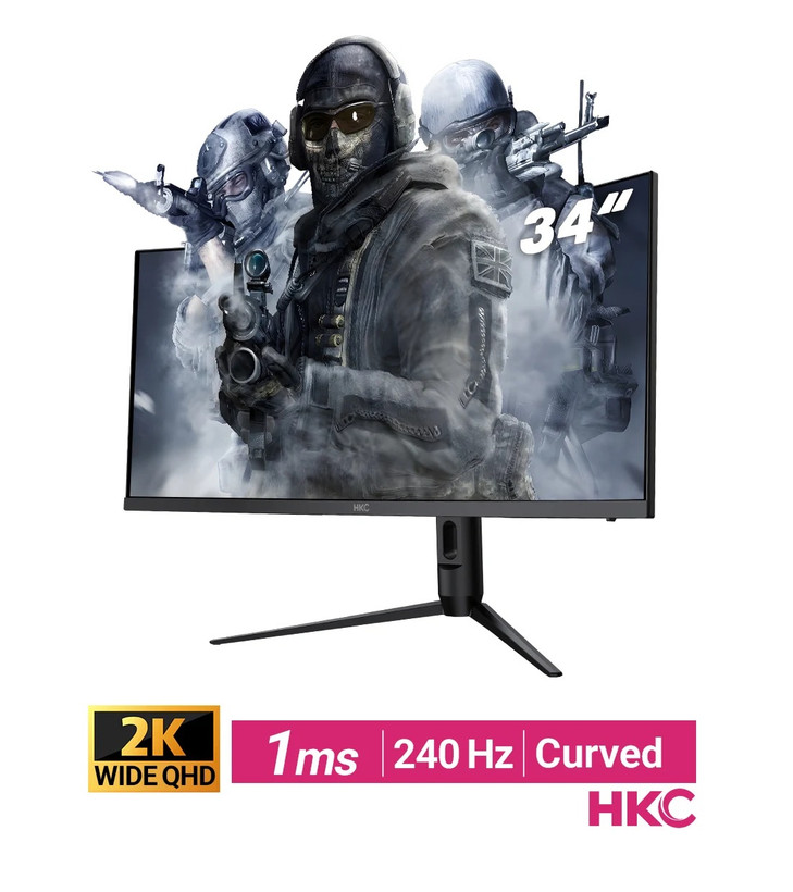 HKC MG34H18Q240 RGB 34 inch WQHD Curved Gaming Monitor