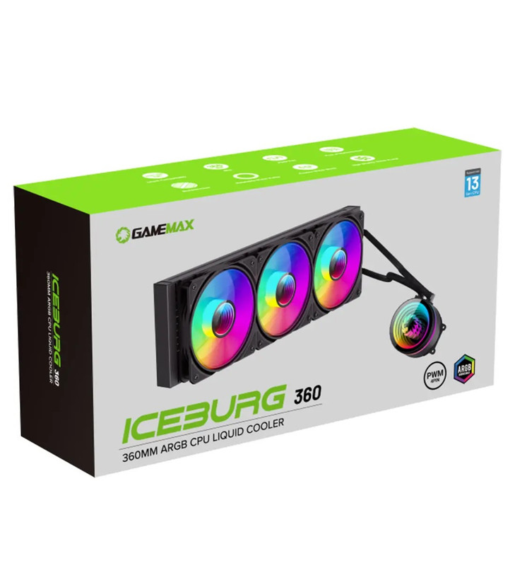 خنک کننده مایع پردازنده گیم مکس IceBurg 360 Infinity Black
