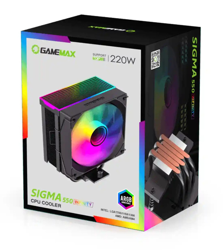 خنک کننده پردازنده گیم مکس Sigma 550 Infinity Black