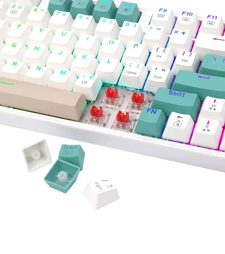کیبورد بی سیم/باسیم مکانیکال گیمینگ ردراگون K643 WGC RGB PRO
