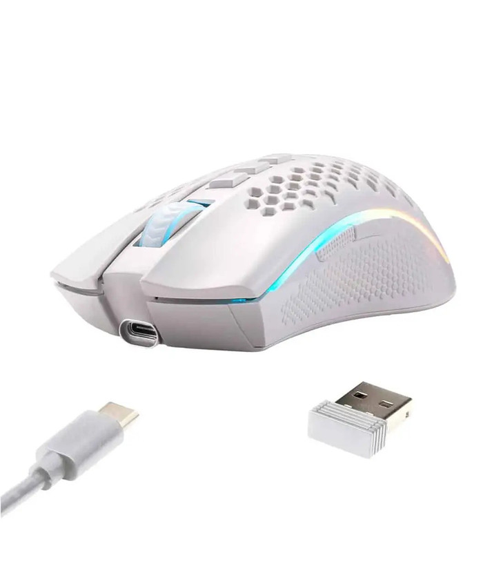 موس بی سیم گیمینگ ردراگون Storm Pro M808-KS White