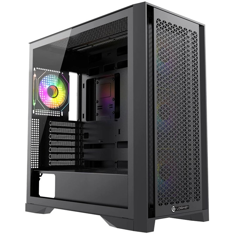 Logikey C634B ARGB Mid Tower Black Computer Case