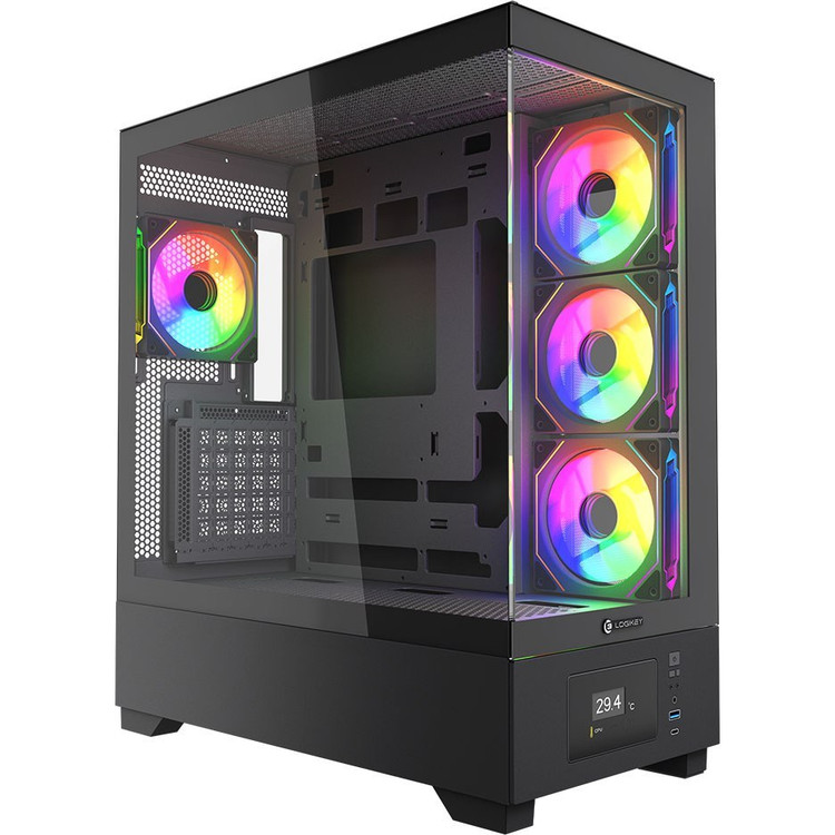 کیس کامپیوتر لاجی کی C674B ARGB Mid Tower مشکی