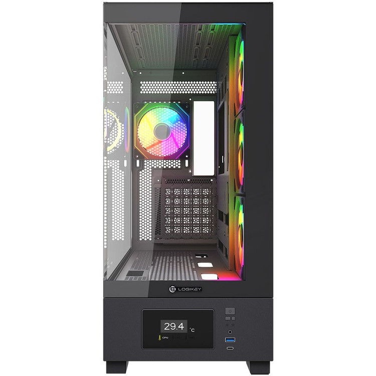 کیس کامپیوتر لاجی کی C674B ARGB Mid Tower مشکی