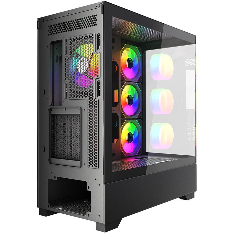 کیس کامپیوتر لاجی کی C674B ARGB Mid Tower مشکی