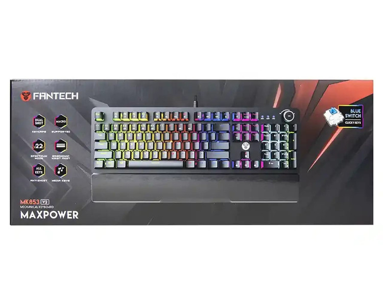 کیبورد مکانیکال فنتک مدل MAXPOWER MK853V2